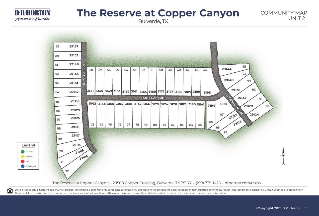 New Homes in The Reserve At Copper Canyon Bulverde, TX D.R. Horton