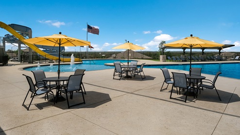Pool Patio - Riverstone at Westpointe San Antonio, TX Presented By D.R. Horton