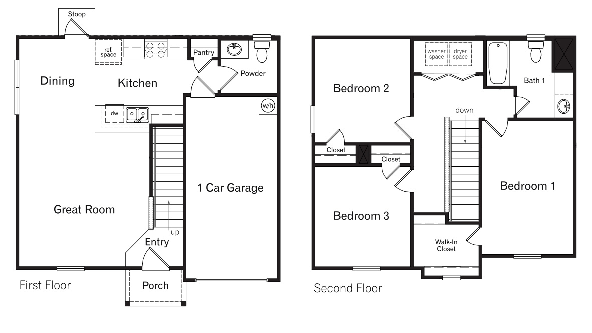 DR Horton San Antonio Riverstone at Westpointe 3 bedroom 1.5 bathroom 1 car garage 2 story
