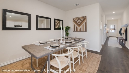 dining area with hard surface flooring