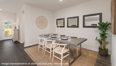 dining area with hard surface flooring