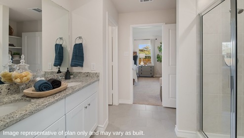 primary ensuite bathroom with walk in shower