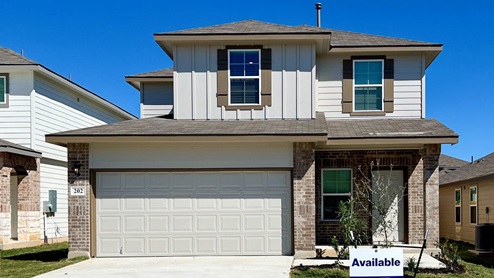 DR Horton Floresville The Links at River Bend 202 legendary trail loop front exterior 2 story home