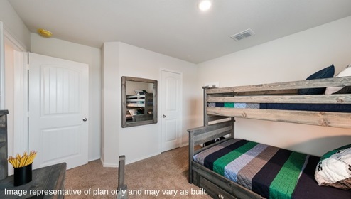 DR Horton San Antonio Redbird Ranch the bowie floor plan 1839 square feet secondary bedroom
