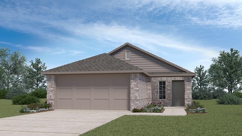 San Antonio Applewood New Construction Homes 1296 square feet The Amber X30A elevation A