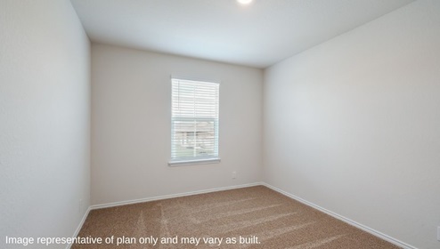San Antonio Applewood New Construction Homes secondary bedroom with carpet and window