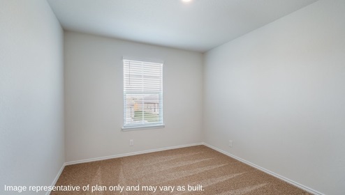 San Antonio Applewood New Construction Homes secondary bedroom with carpet and window
