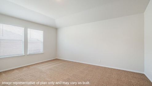 San Antonio Applewood New Construction Homes private main bedroom suite with carpet and large windows