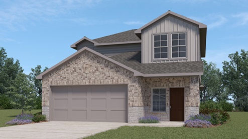 San Antonio Applewood New Construction Homes exterior elevation B render 2182 square feet The Jasmine X30J