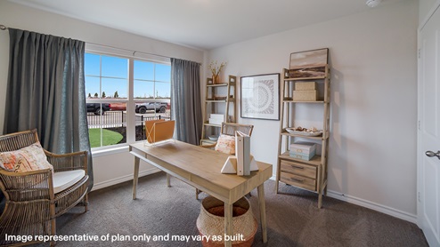 secondary bedroom or flex space with quality carpet flooring and large windows