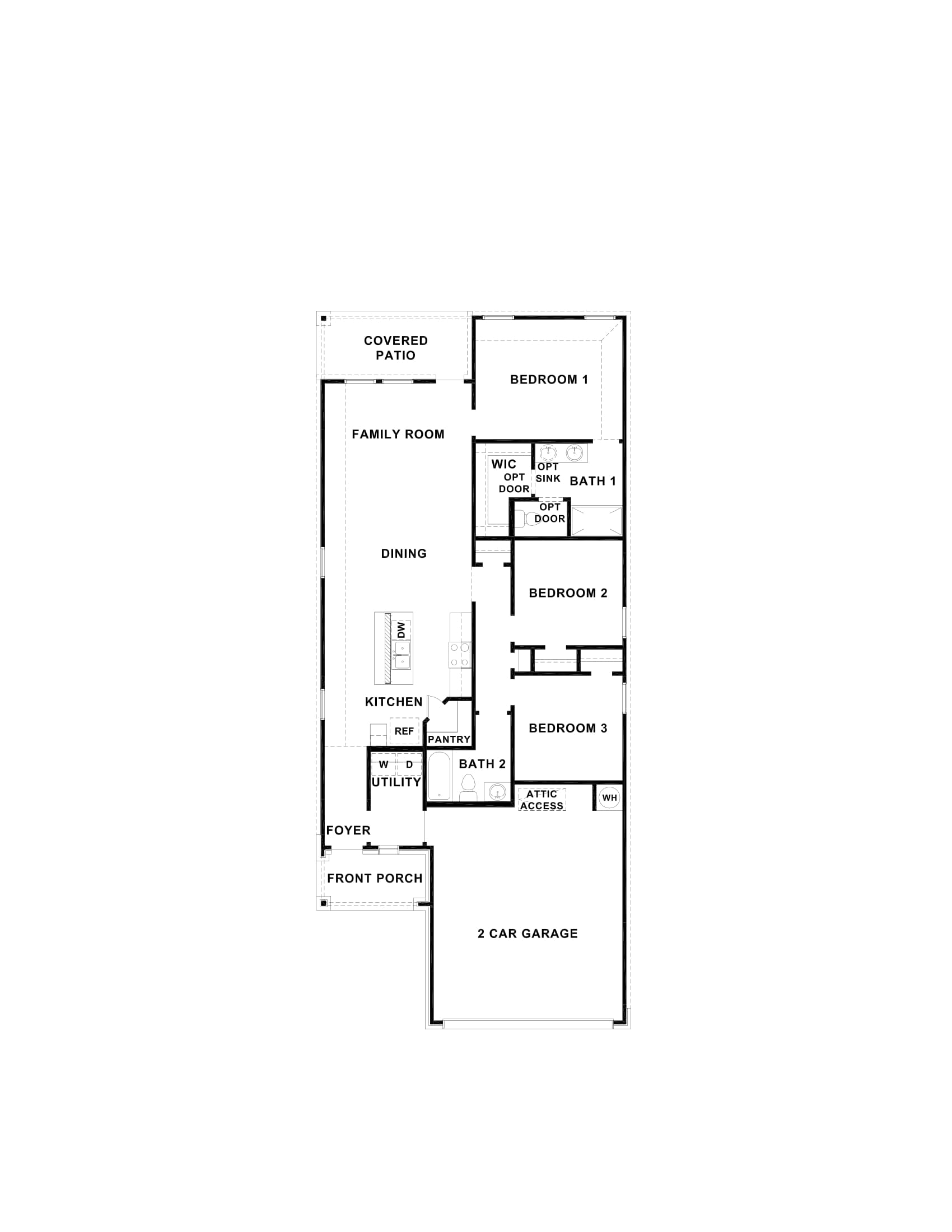 Amber Floorplan 3 Bed 2 Bath 1,288 Square Feet