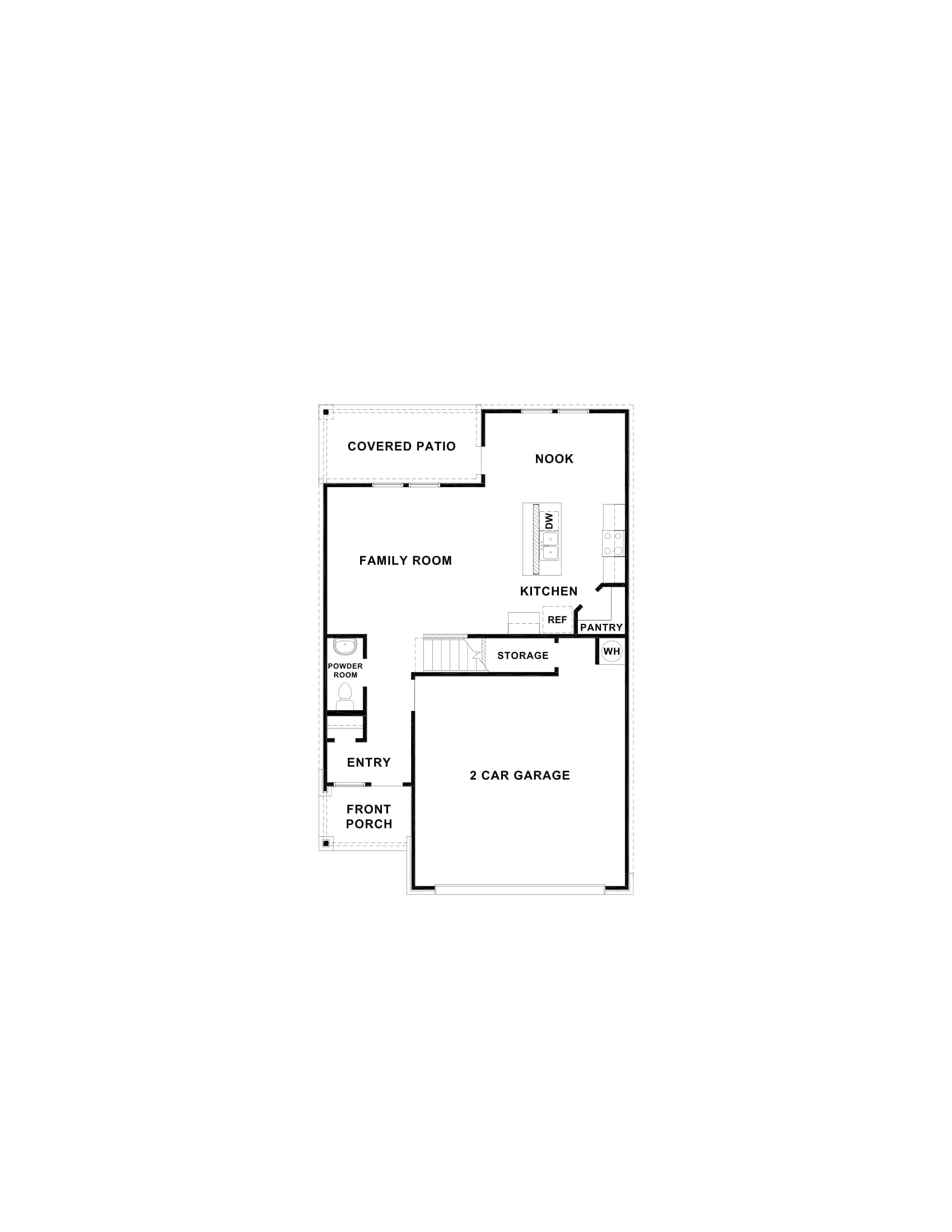 Emma First Floorplan 2 story 3 bedroom 2.5 bathroom 1700 square feet