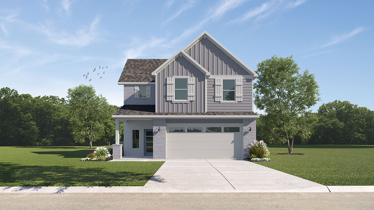 Emma Elevation F with brick