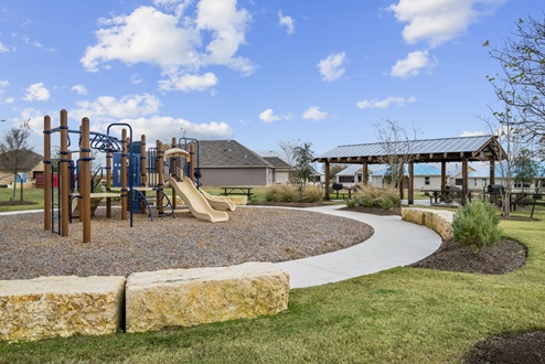Liberty Village Community kids playground and pavilion.
