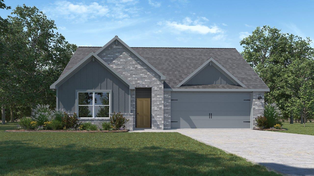 Lakeway Farmhouse Exterior Elevation F Rendering