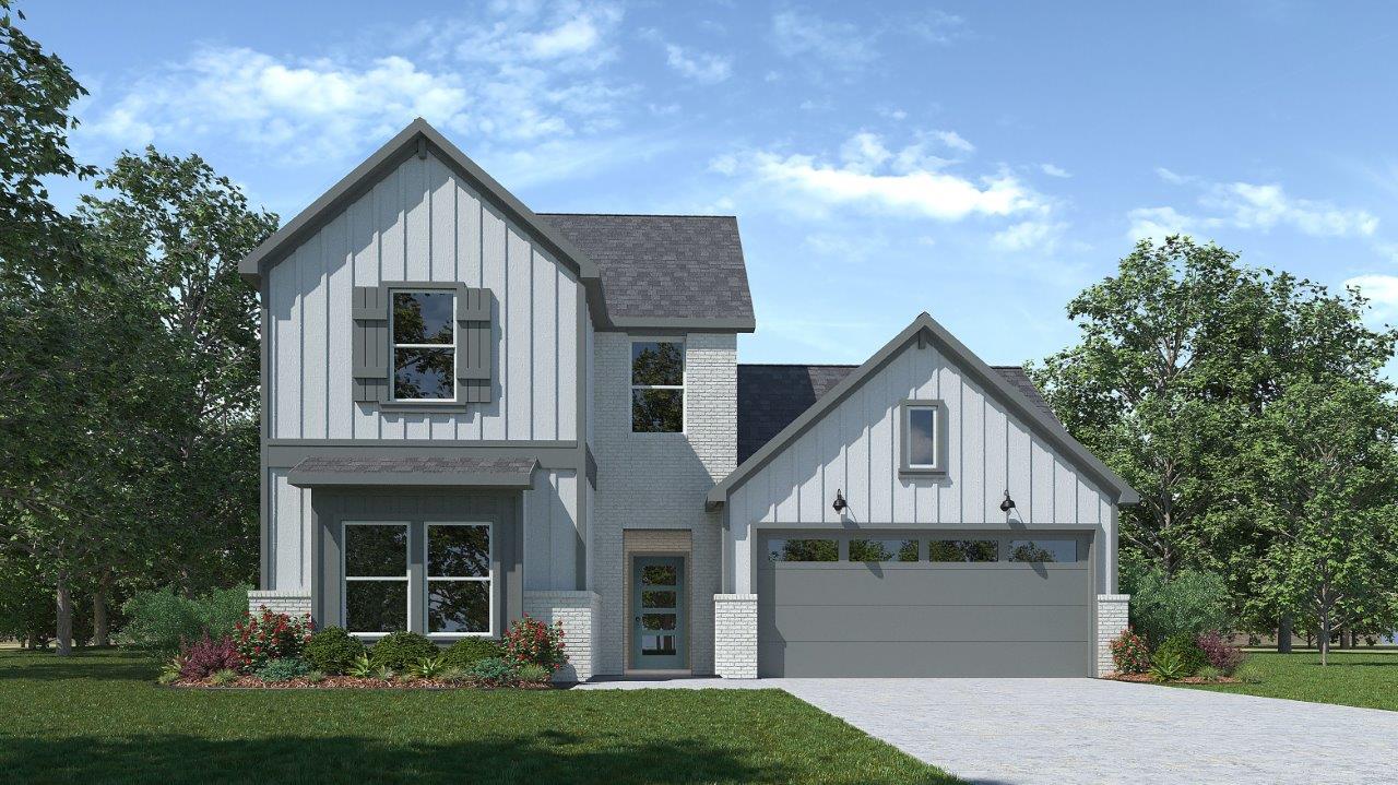 Midland Farmhouse Exterior Elevation F Rendering