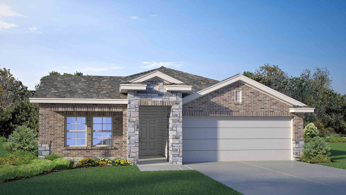 Roosevelt W Elevation with brick.