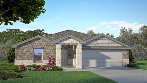 Prescott W Elevation with brick.