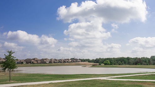 Southern Pointe fishing pond and trails