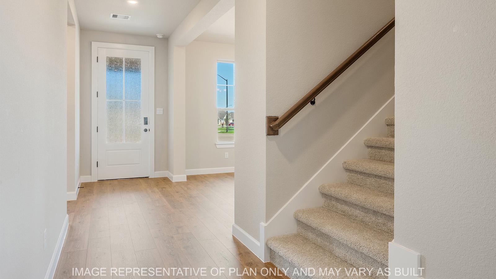 Norwood entry with view to dining room and staircase