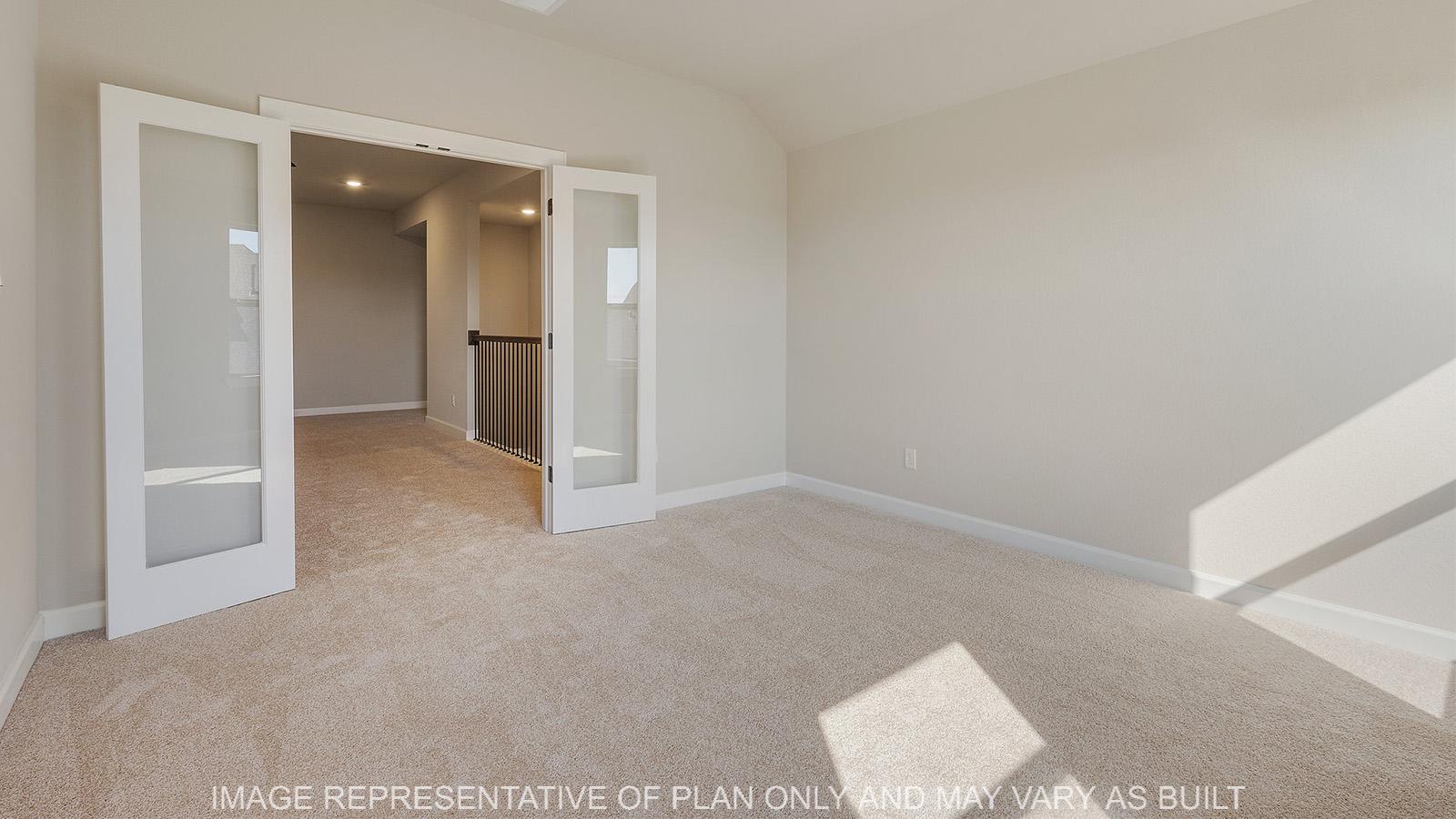 Norwood study with french doors.