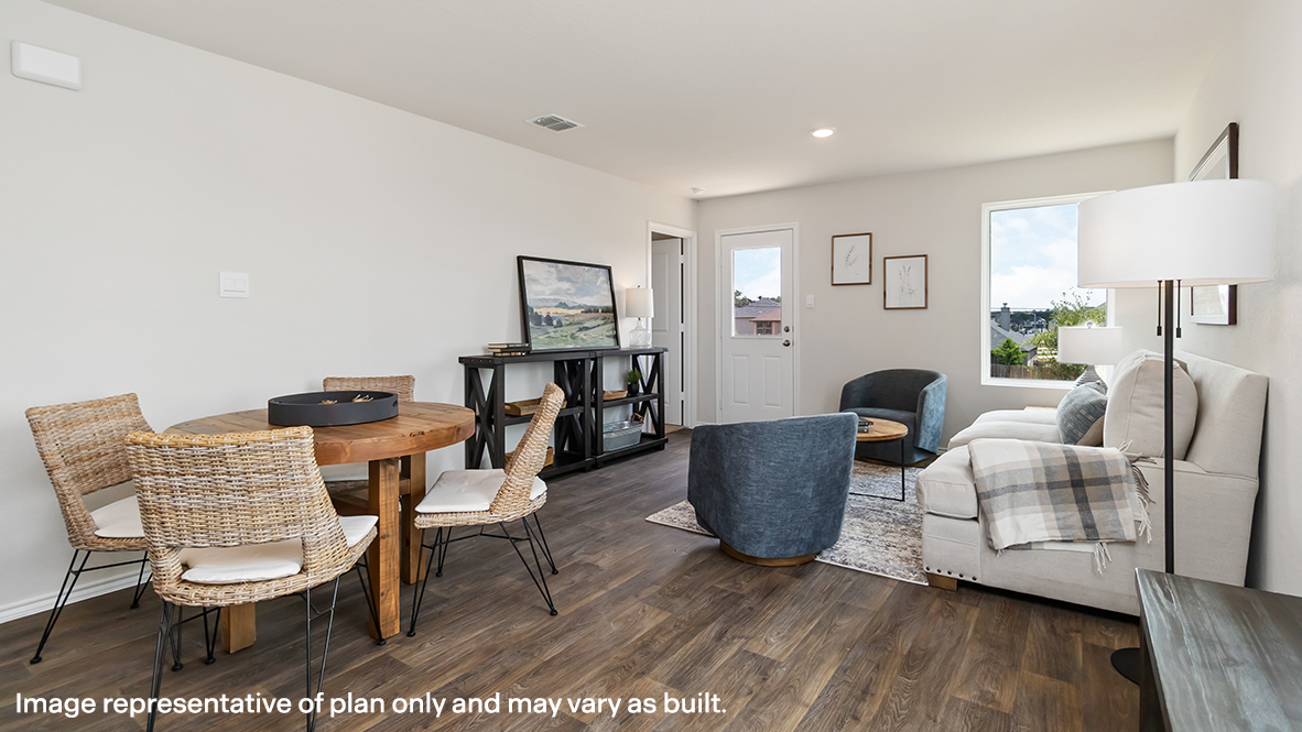 Atlanta living room open concept with view of dining room.