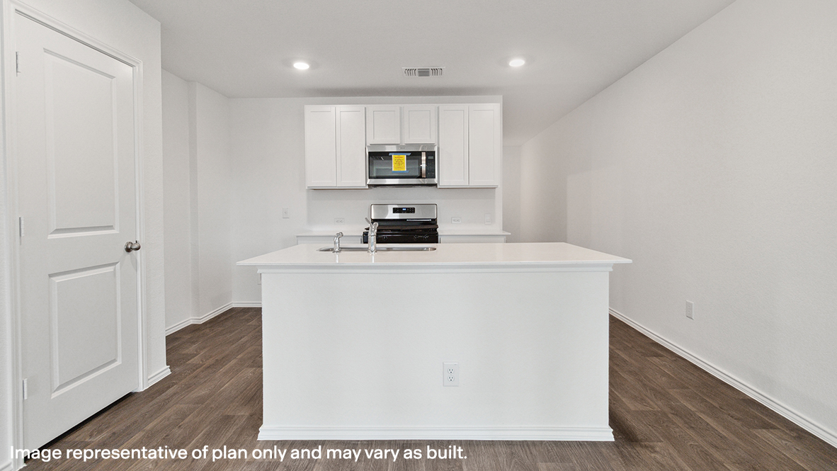Caprock kitchen center kitchen island with granite countertops.