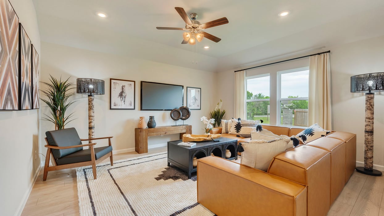 Knox Landing Model Home Living Space with window