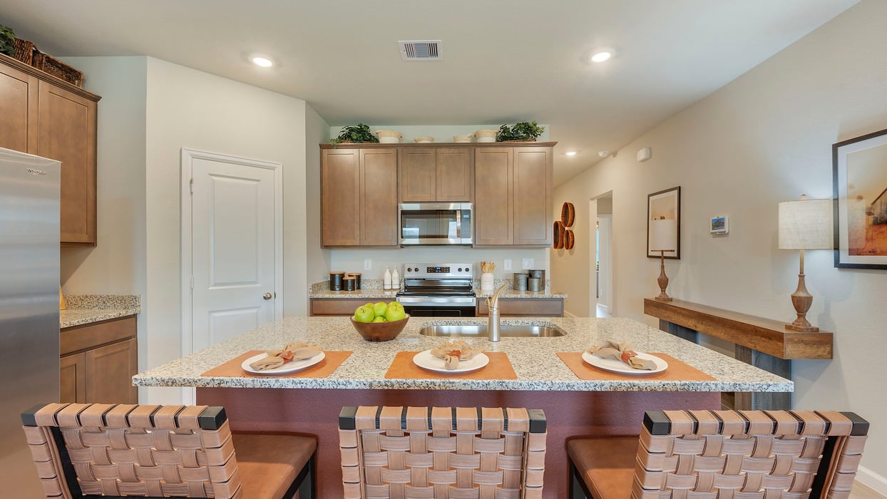 Knox landing model home kitchen with entry way