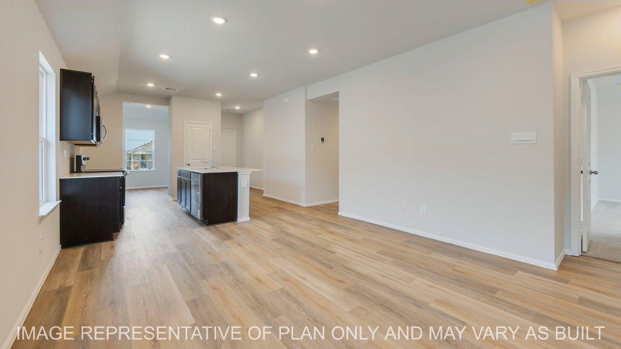 Abbot open concept kitchen with view to dining