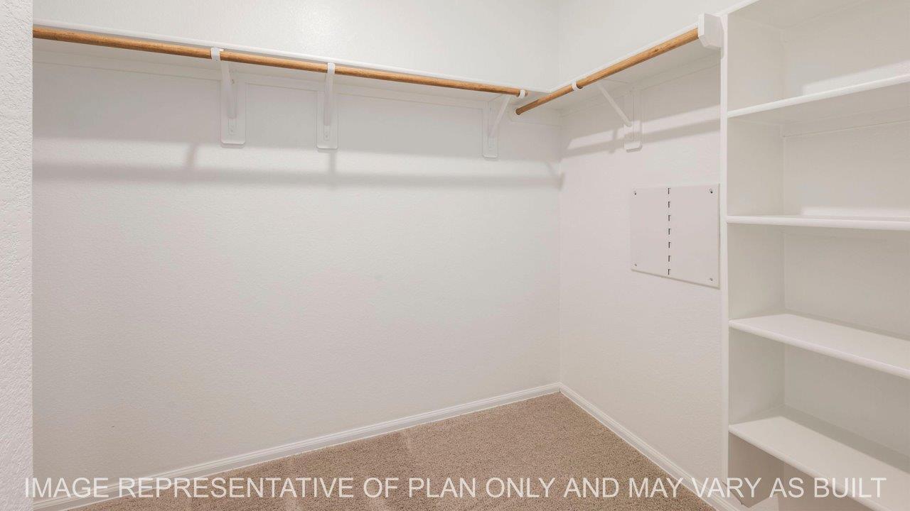 Abbot primary walk-in closet with shelves