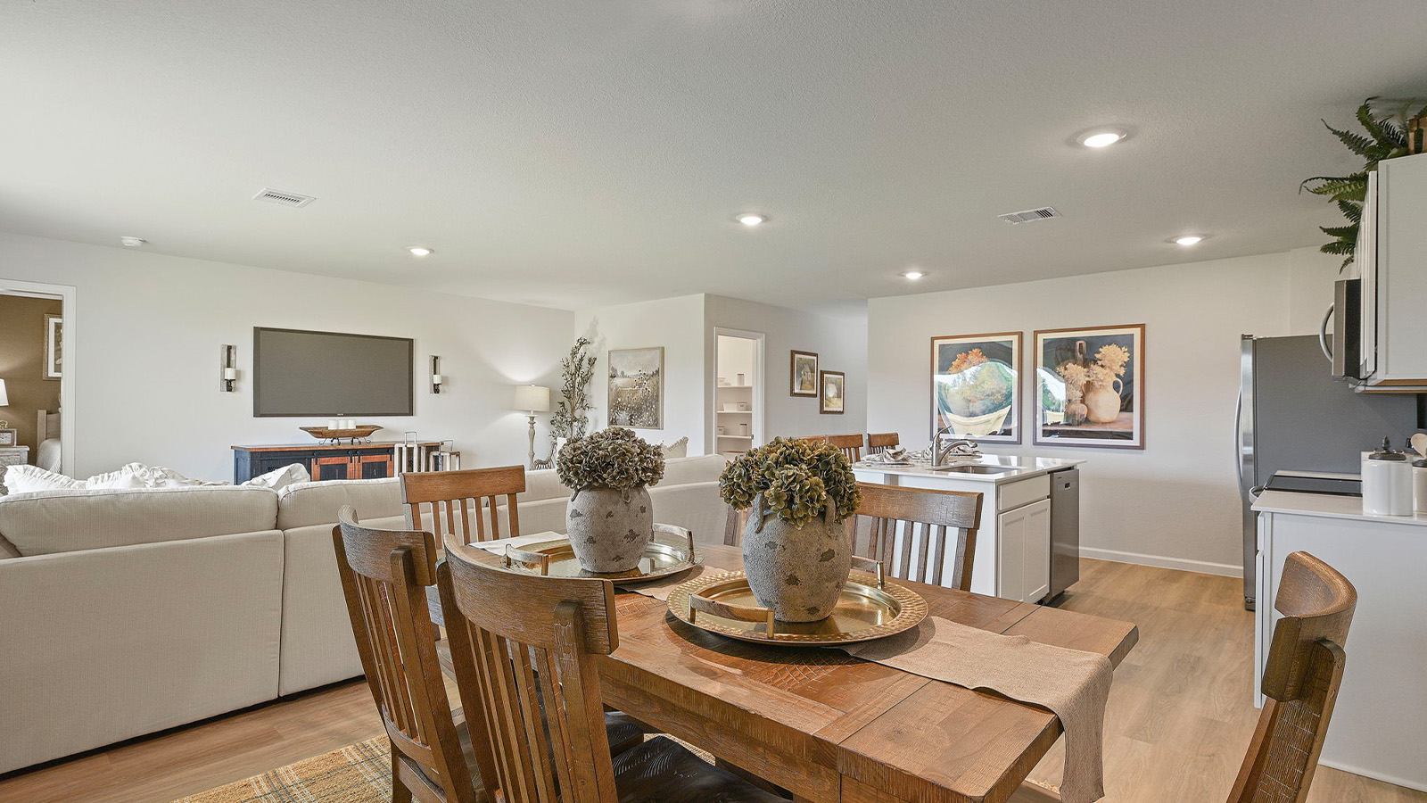 Whitetail Run Model Home Kitchen View From Dining Area