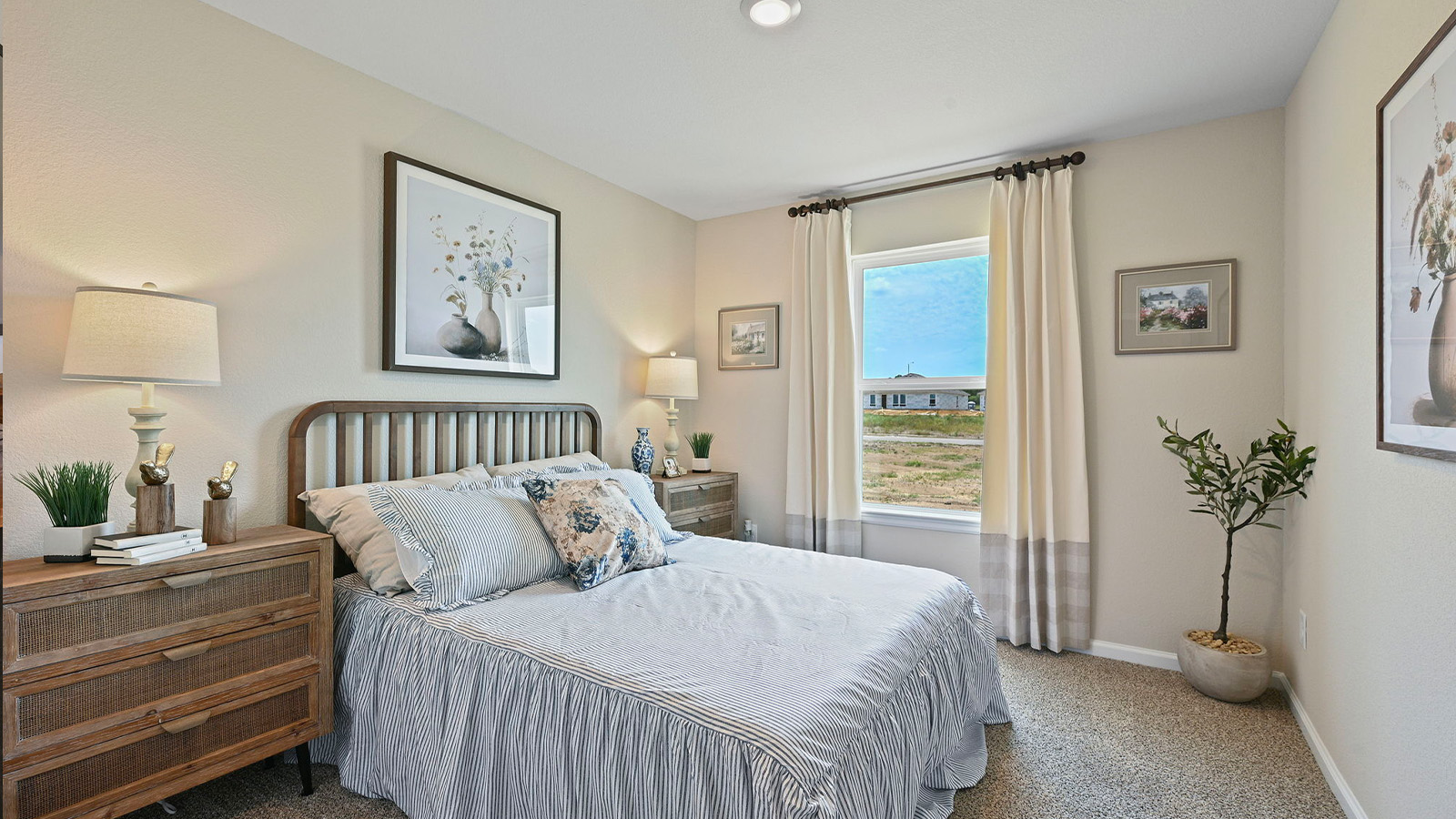 Whitetail Run model Home bedroom 3 with carpet