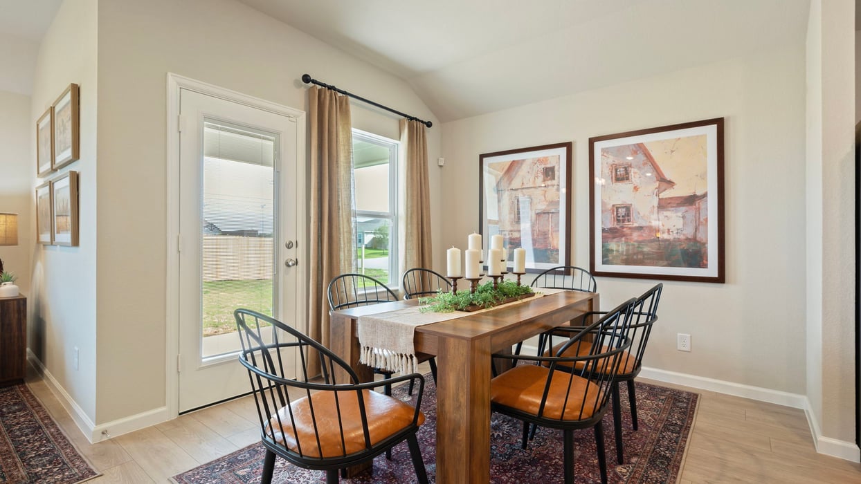 Grand Lake Model Home dining area with dining table and chairs