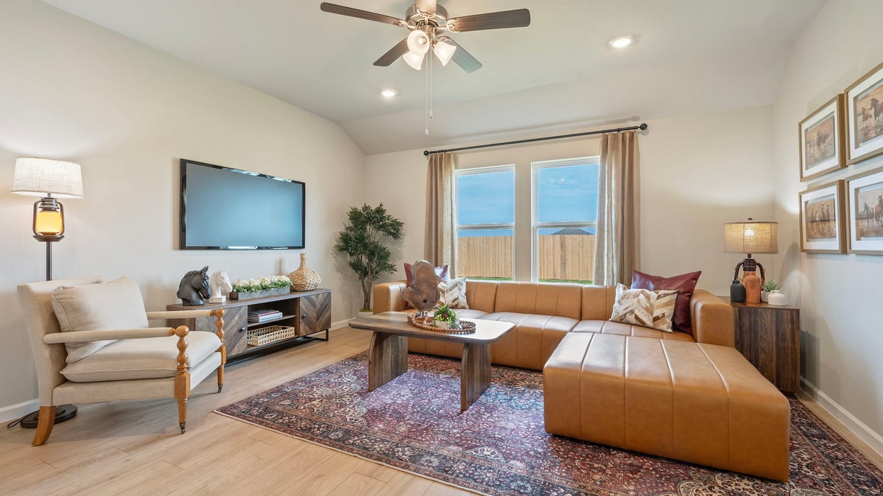 Grand Lake Model Home living area with sectional