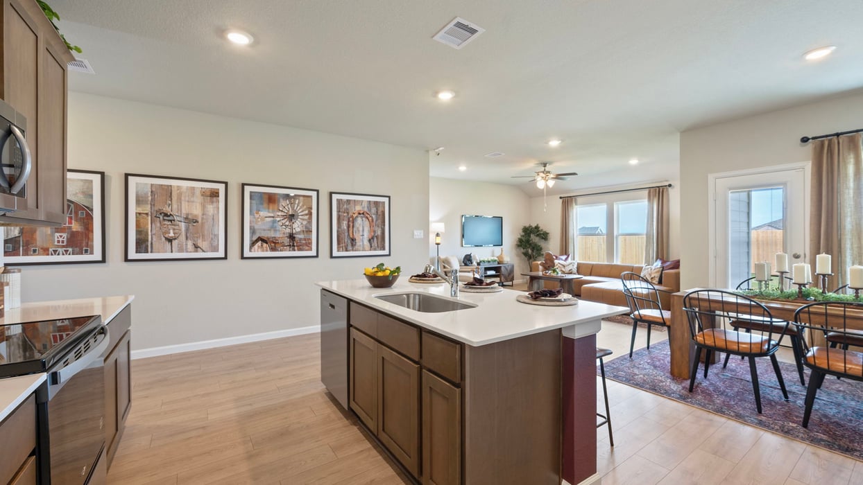 Grand Lake Model Home kitchen and living area