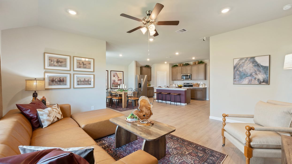Grand Lake Model Home kitchen and living area