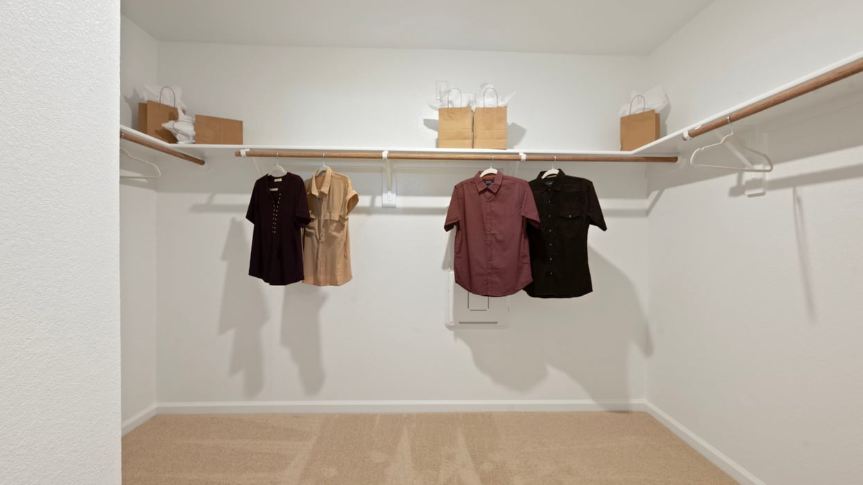 Grand Lake Model Home primary walk in closet