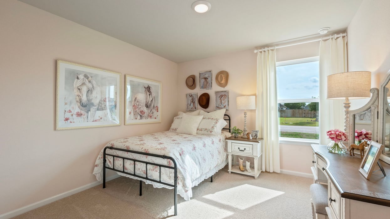Grand Lake Model Home secondary bedroom with carpet