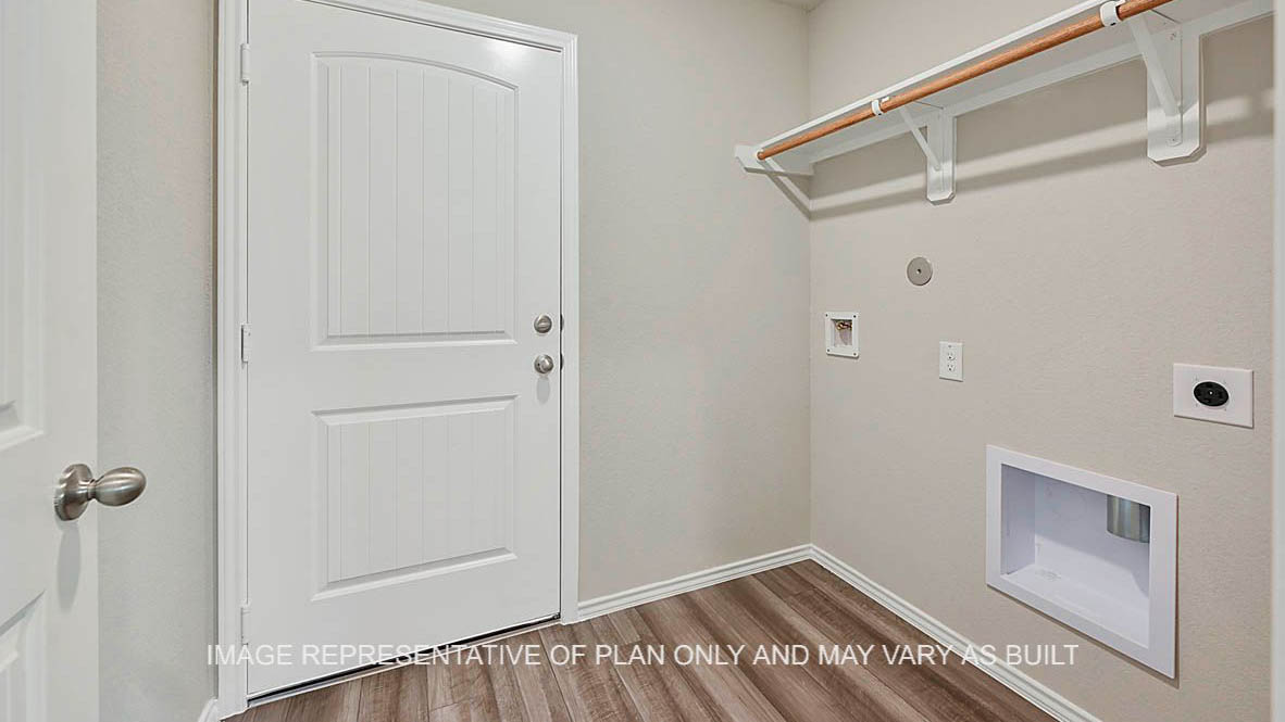 Bellvue utility room with vinyl plank flooring.