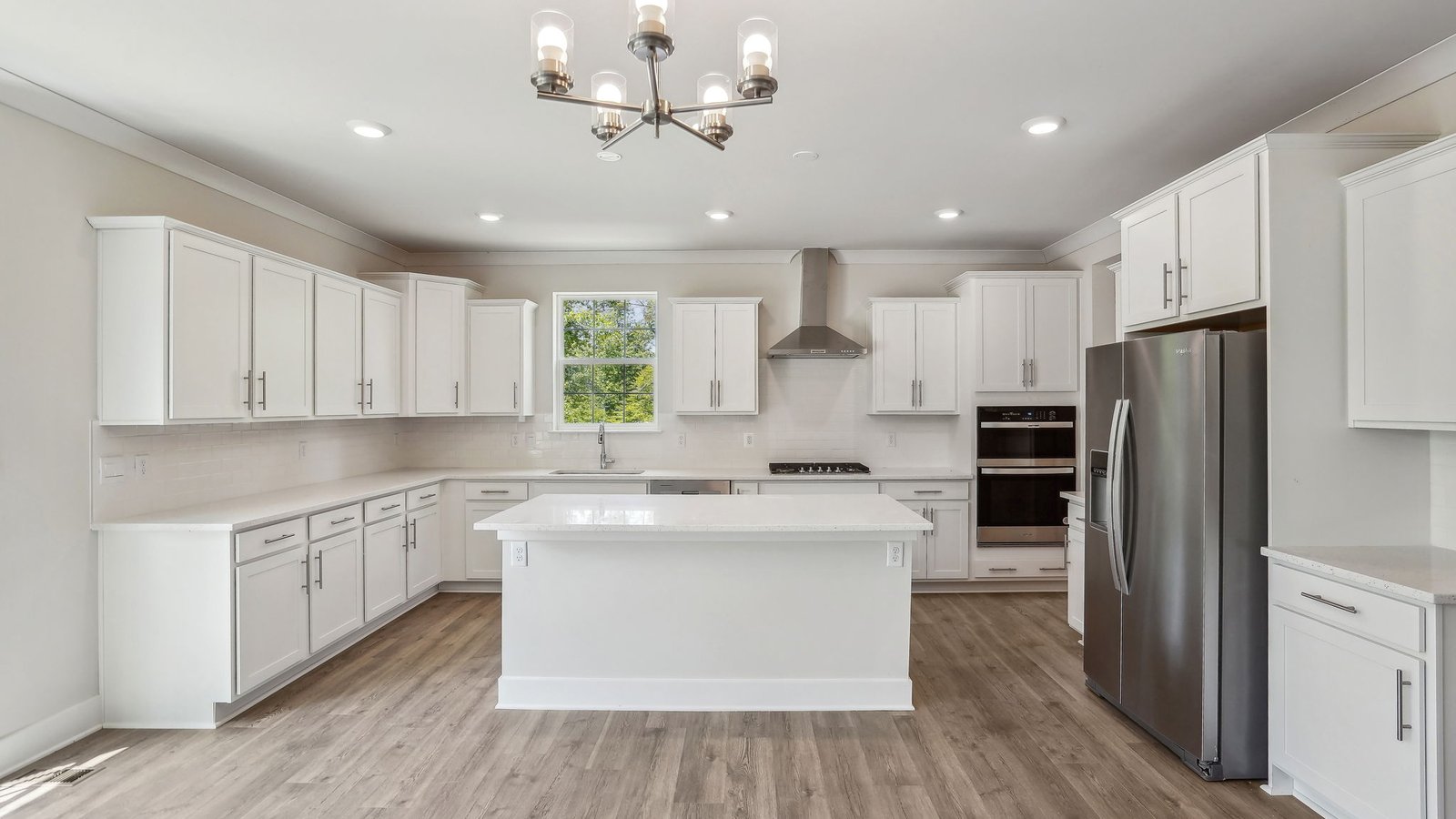 Kitchen features stainless steel appliances