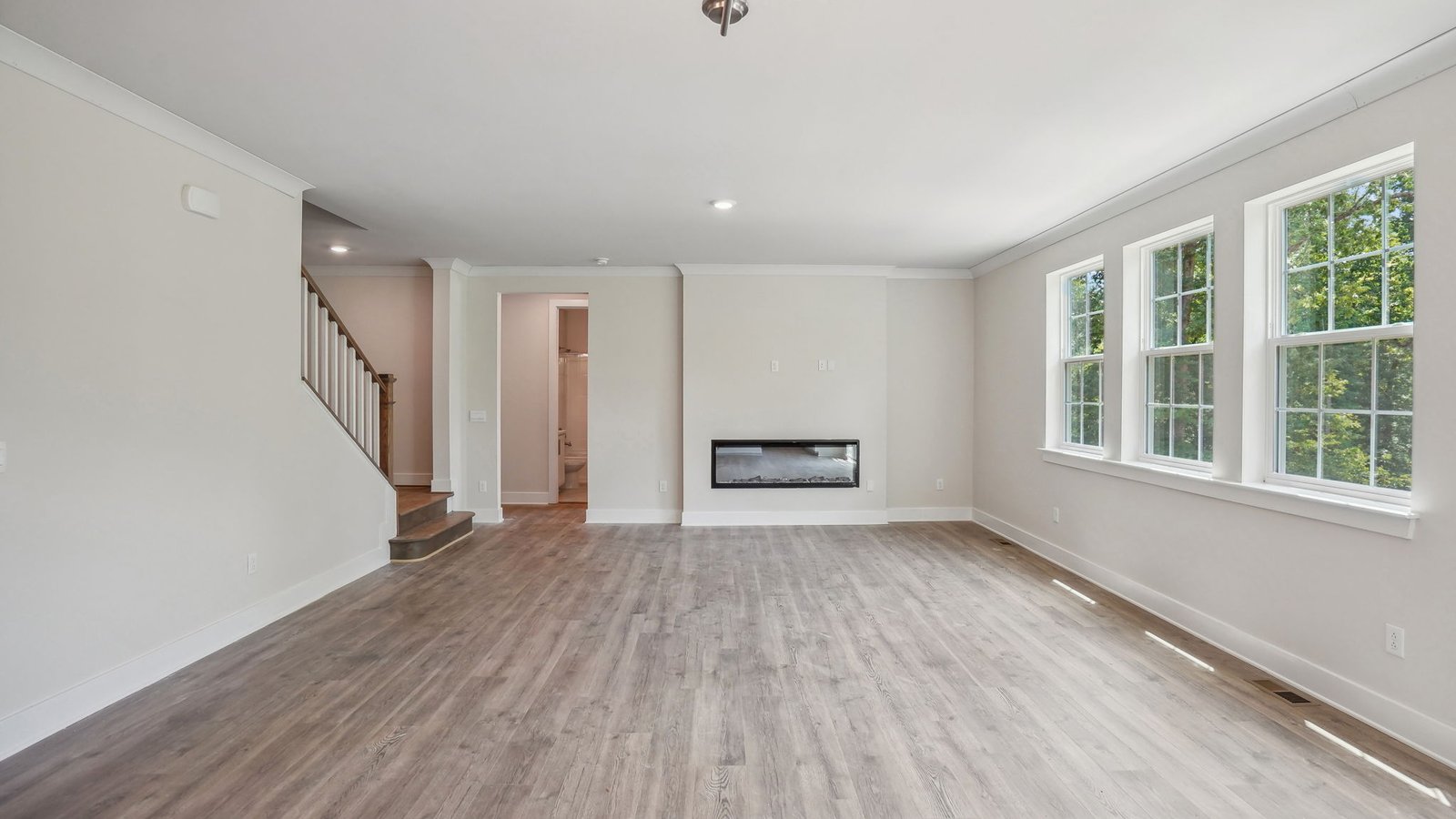 electric fireplace in the living room