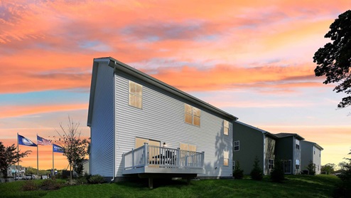 Hayden Model exterior at dusk