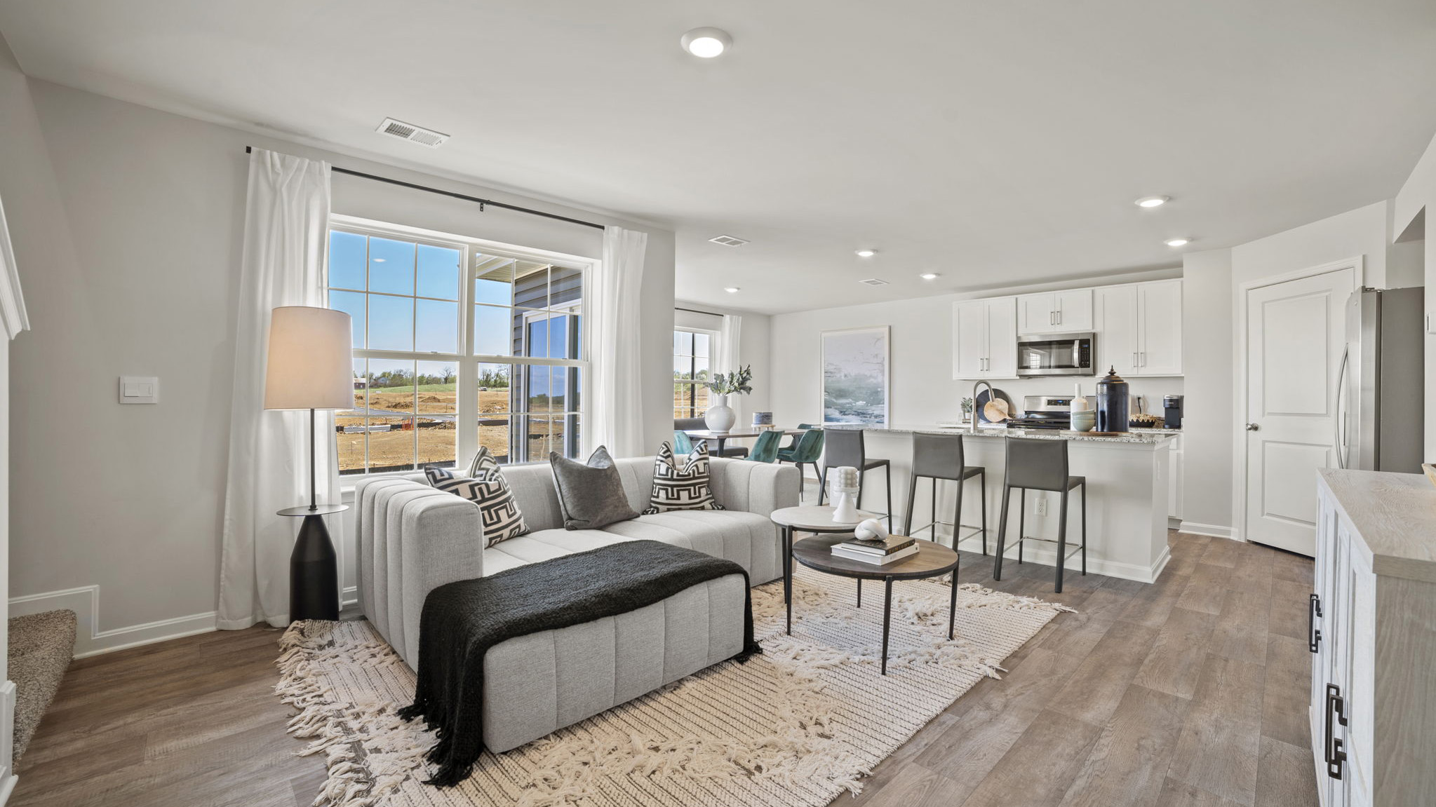 open concept living room