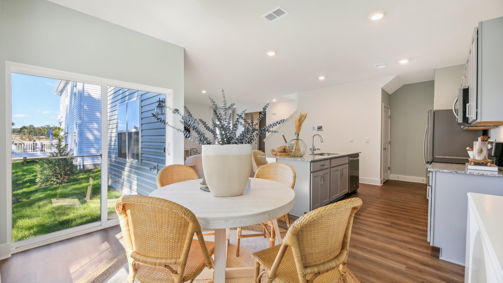 open concept family and dining room