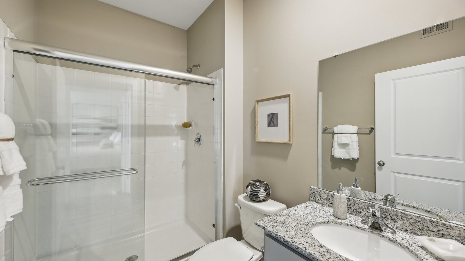 Secondary full bathroom in a new Winchester VA home.