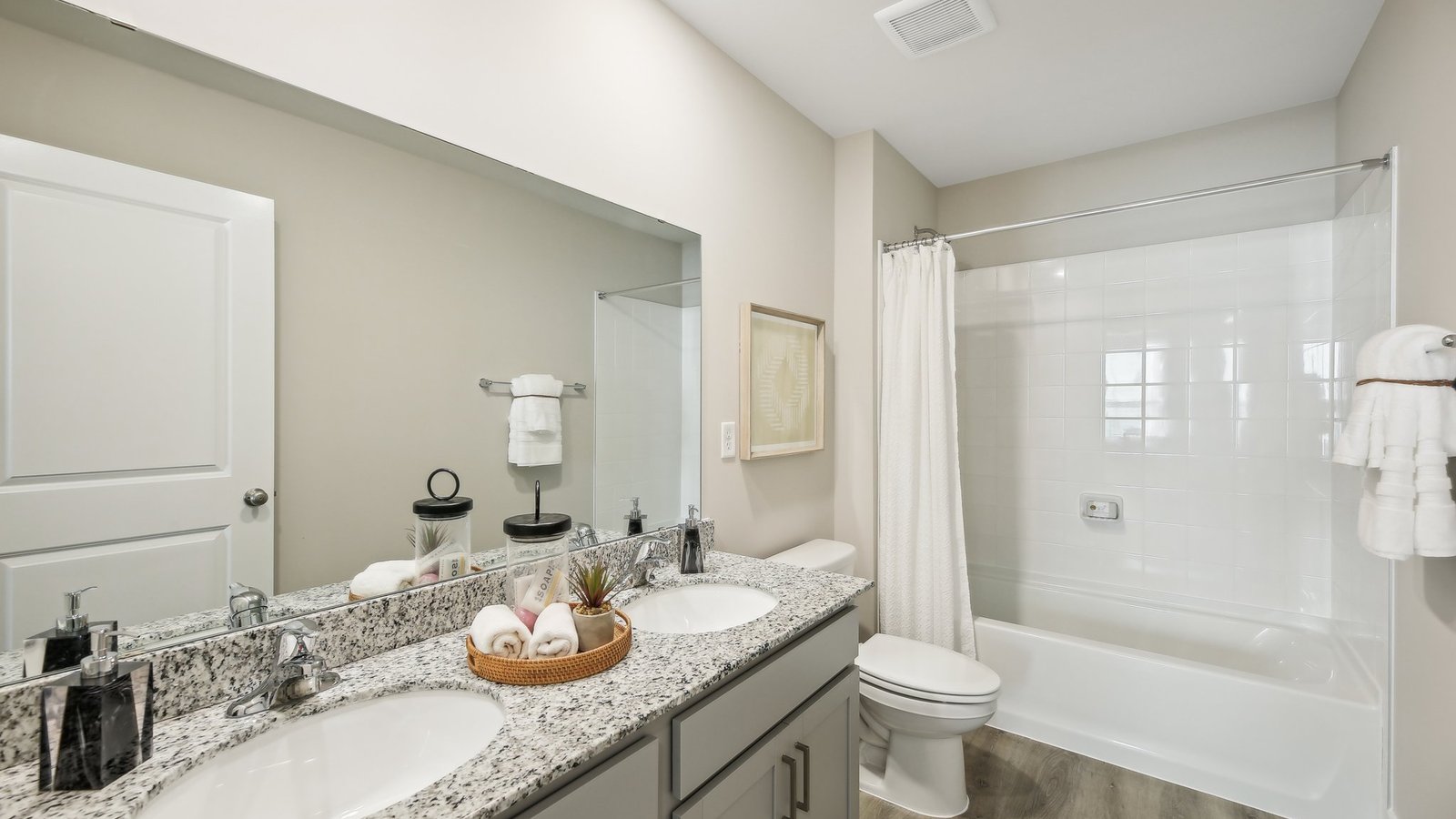 Secondary full bathroom in a new Winchester VA home.