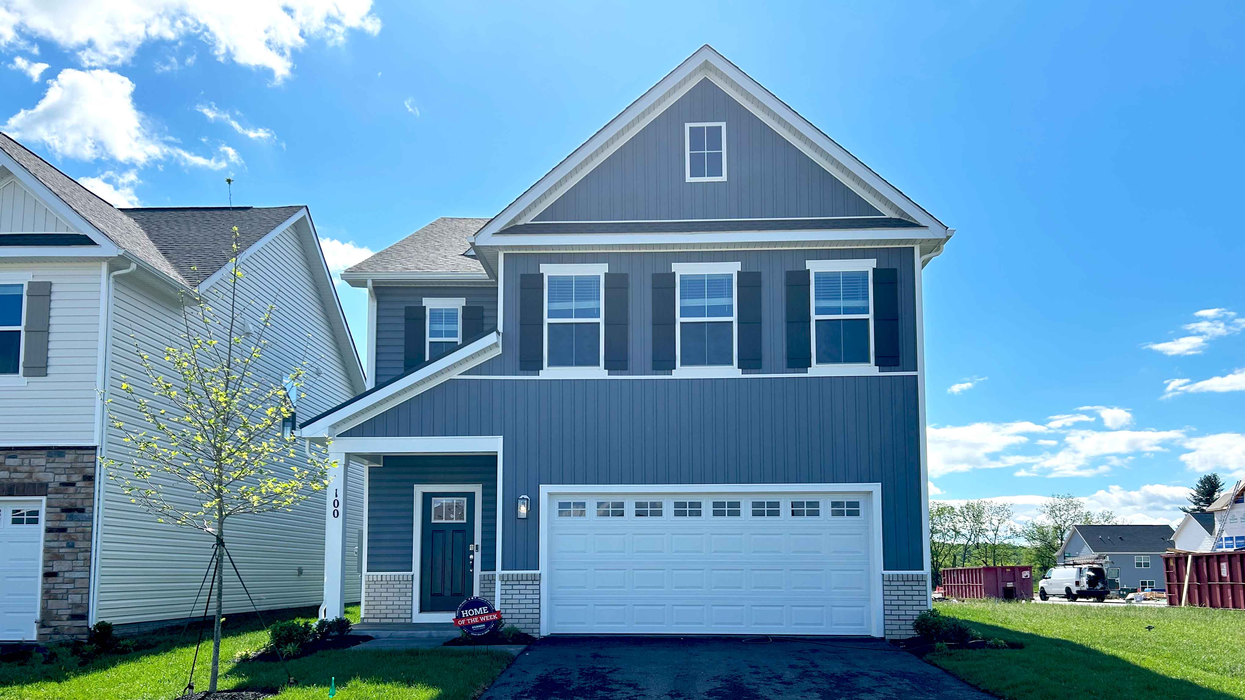 front exterior of new single family home in Winchester VA