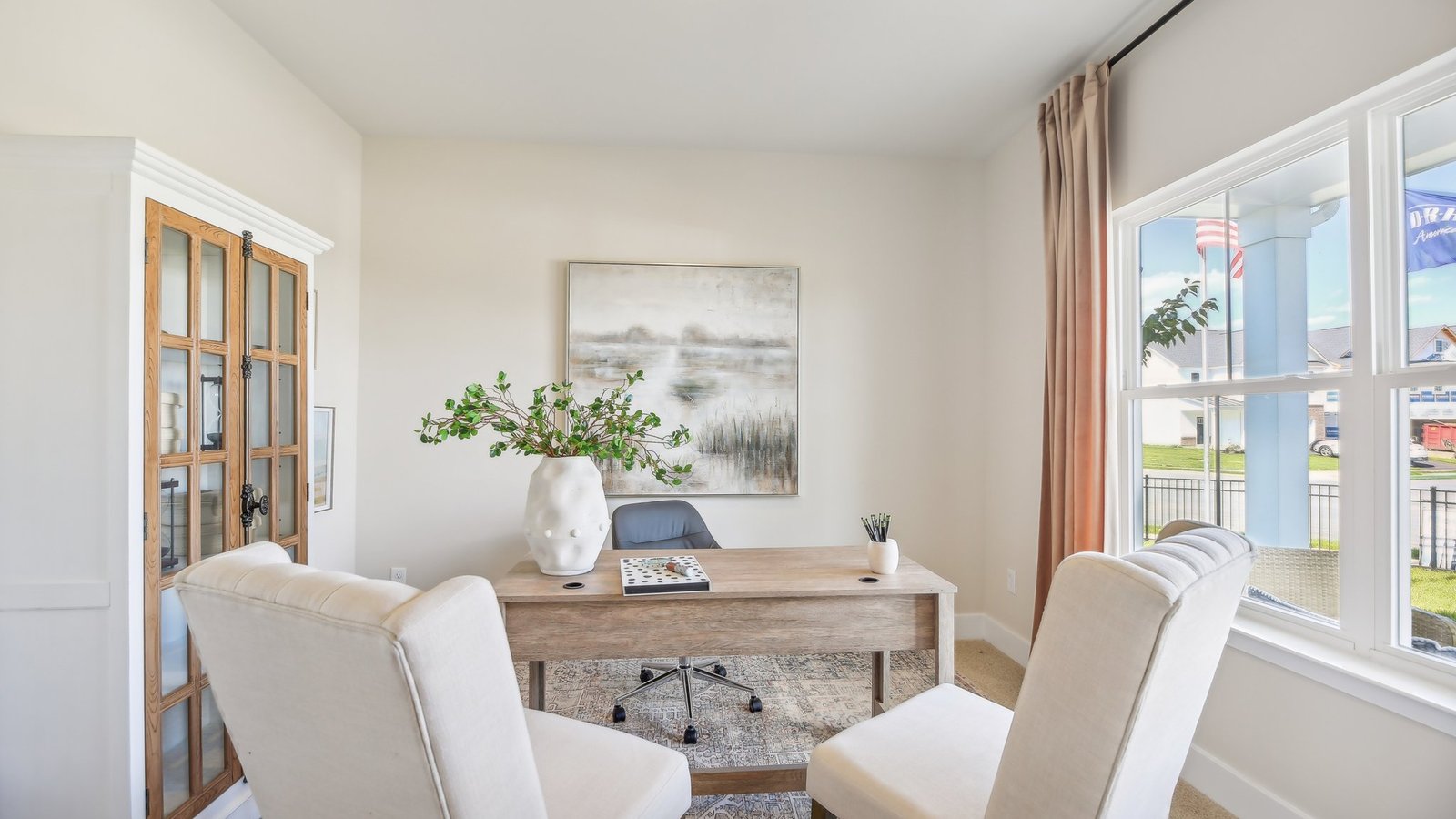 The flex room is perfect for a home office set-up