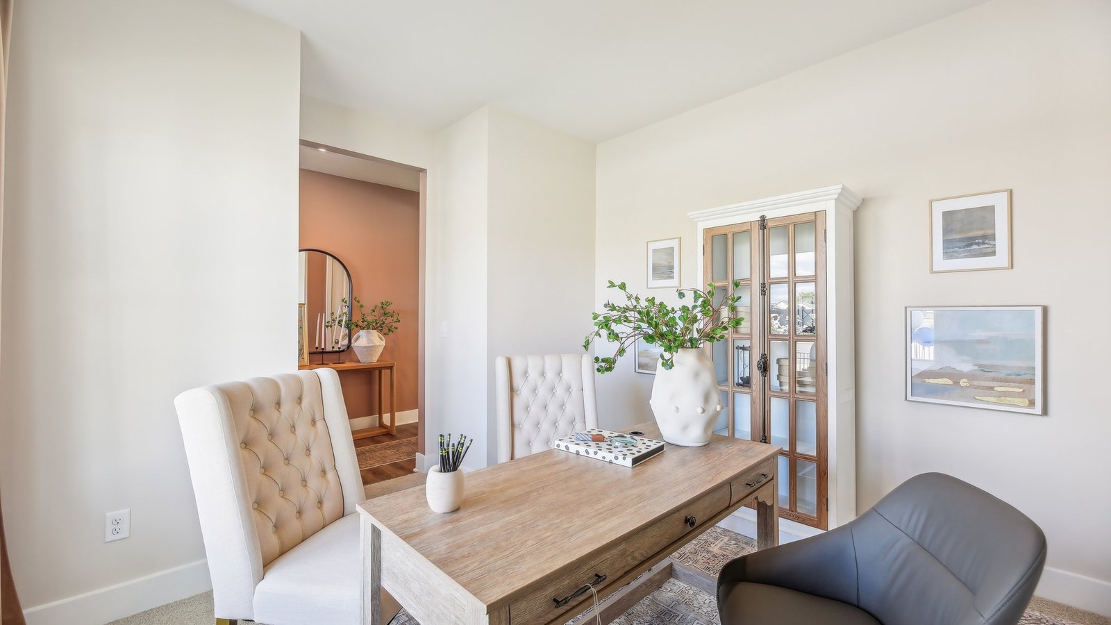 The flex room is perfect for a home office set-up